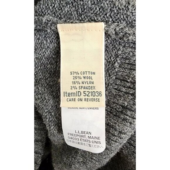 LL Bean Women's Essential Sweater Cocoon Cardigan Button Up Gray Size XL Pet - Picture 4 of 4